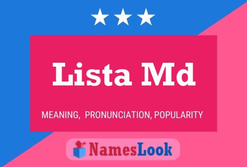 Lista Md Name Poster