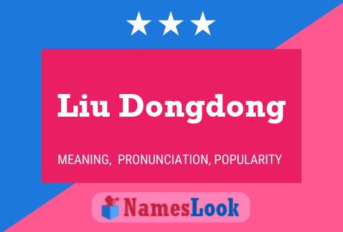 Liu Dongdong Name Poster