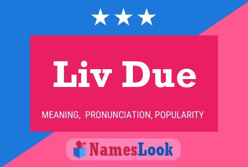 Liv Due Name Poster