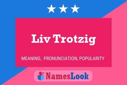 Liv Trotzig Name Poster