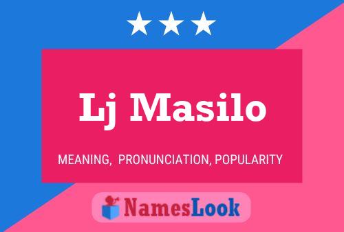 Lj Masilo Name Poster