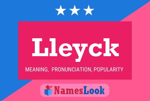 Lleyck Name Poster