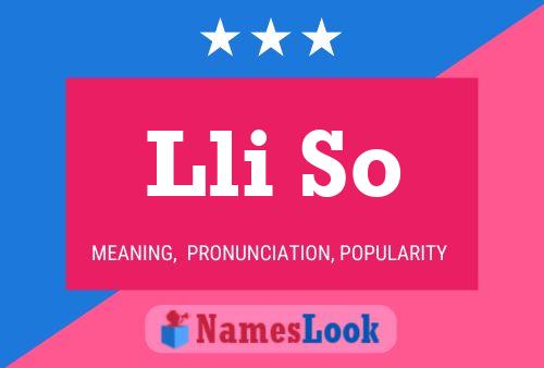 Lli So Name Poster