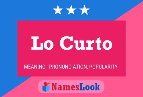 Lo Curto Name Poster