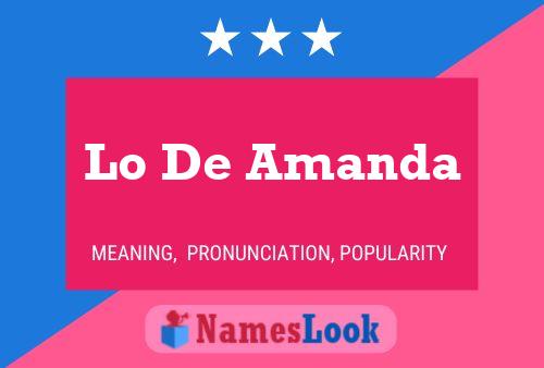 Lo De Amanda Name Poster