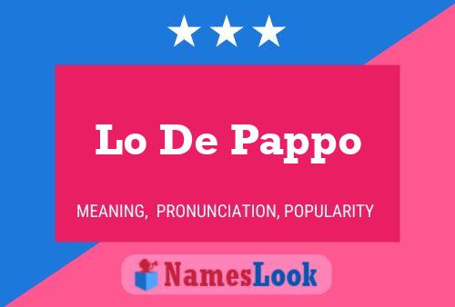 Lo De Pappo Name Poster