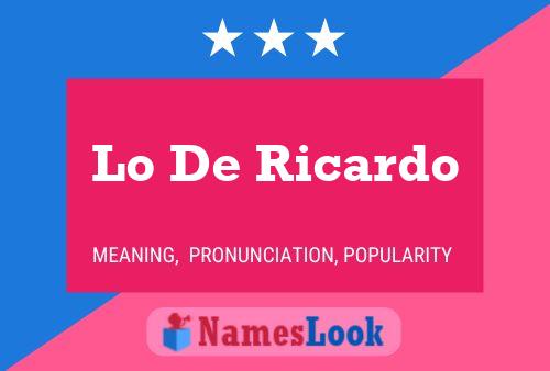 Lo De Ricardo Name Poster