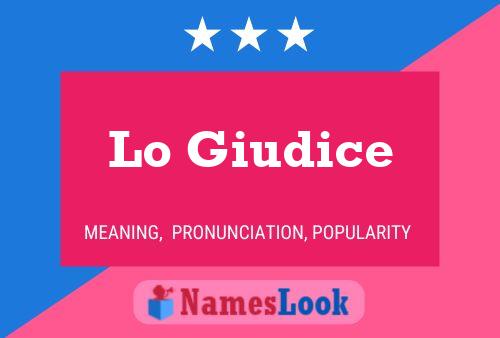 Lo Giudice Name Poster