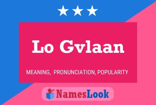 Lo Gvlaan Name Poster