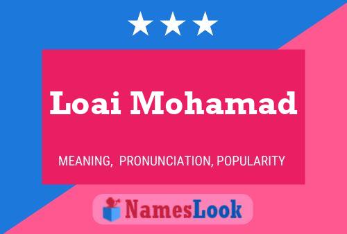 Loai Mohamad Name Poster