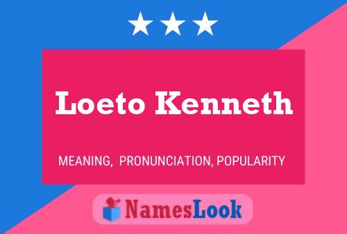 Loeto Kenneth Name Poster