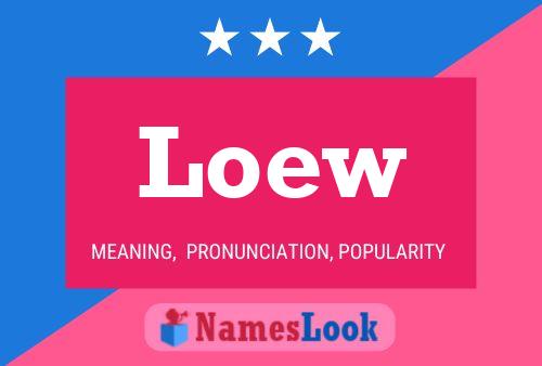 Loew Name Poster