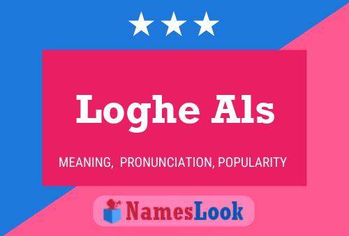 Loghe Als Name Poster