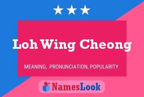 Loh Wing Cheong Name Poster