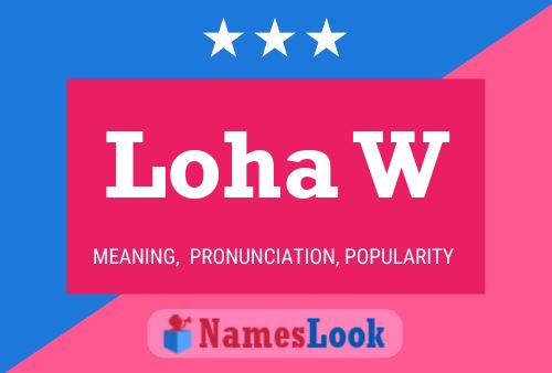 Loha W Name Poster