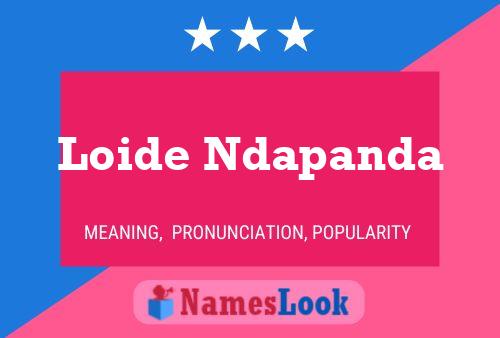 Loide Ndapanda Name Poster