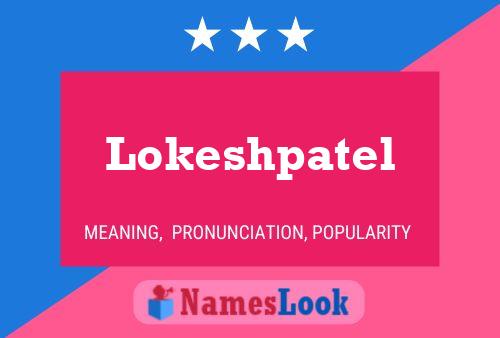 Lokeshpatel Name Poster