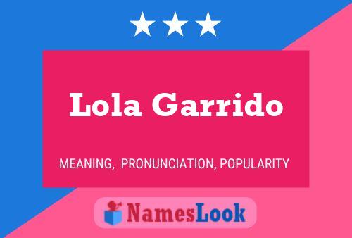 Lola Garrido Name Poster