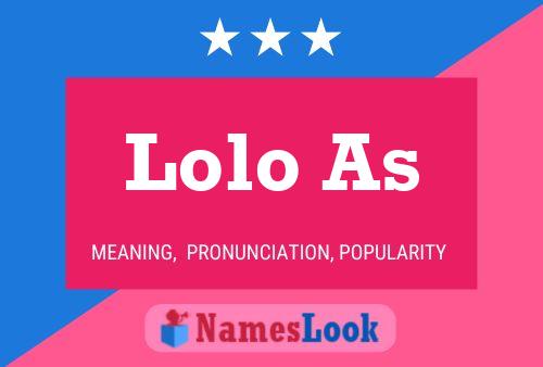 Lolo As Name Poster