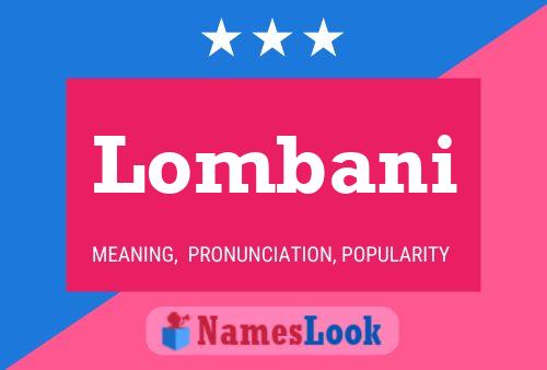 Lombani Name Poster