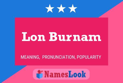 Lon Burnam Name Poster