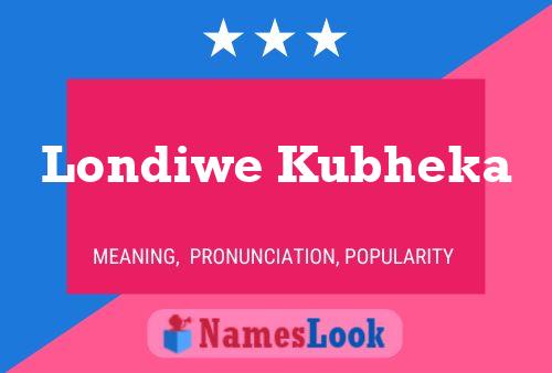 Londiwe Kubheka Name Poster