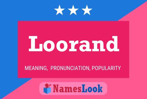 Loorand Name Poster