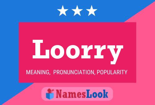 Loorry Name Poster