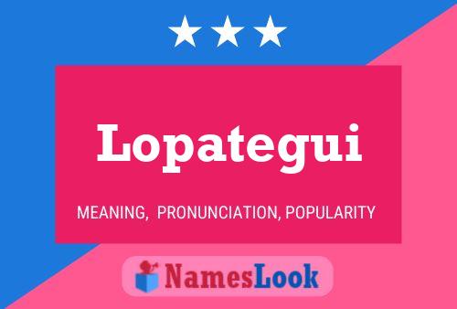 Lopategui Name Poster