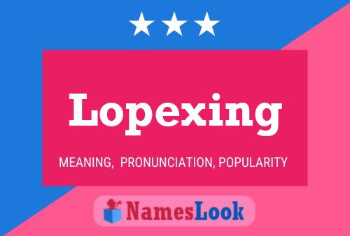 Lopexing Name Poster