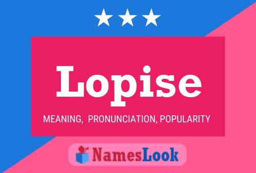 Lopise Name Poster