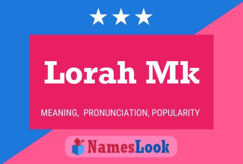 Lorah Mk Name Poster