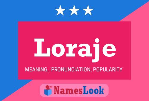 Loraje Name Poster