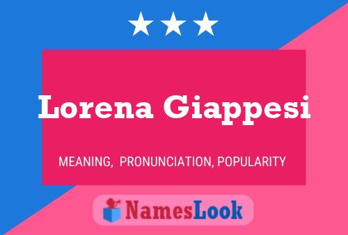 Lorena Giappesi Name Poster