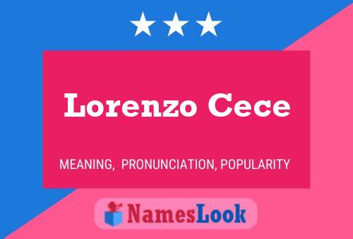 Lorenzo Cece Name Poster