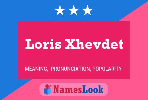 Loris Xhevdet Name Poster