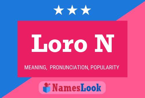 Loro N Name Poster