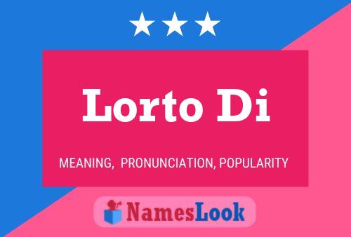 Lorto Di Name Poster