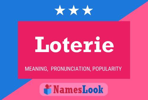 Loterie Name Poster