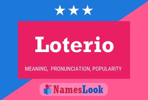 Loterio Name Poster