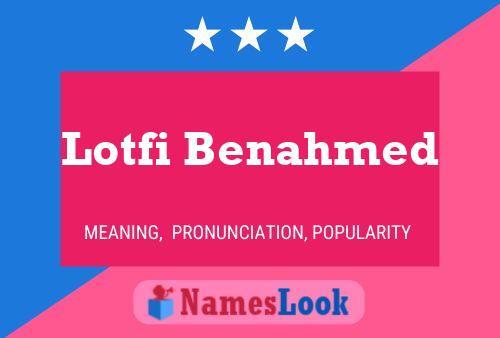 Lotfi Benahmed Name Poster