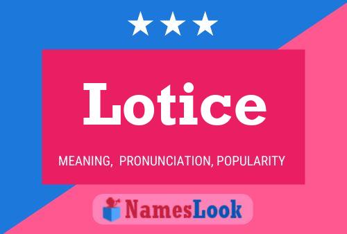 Lotice Name Poster