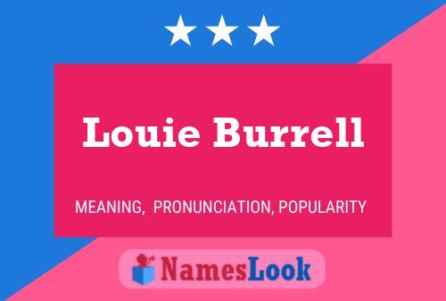 Louie Burrell Name Poster