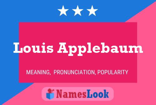 Louis Applebaum Name Poster