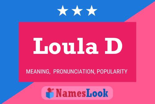 Loula D Name Poster