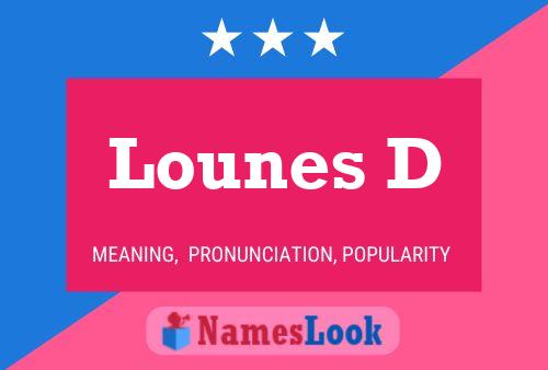 Lounes D Name Poster