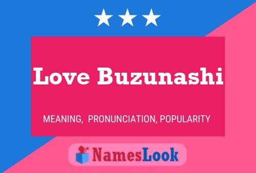 Love Buzunashi Name Poster