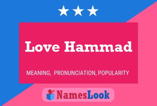 Love Hammad Name Poster