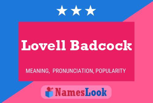 Lovell Badcock Name Poster