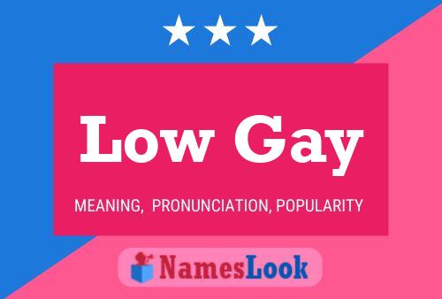 Low Gay Name Poster